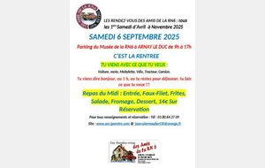 Prochain rendez-vous des Amis de la RN6 le 6 septembre 2025