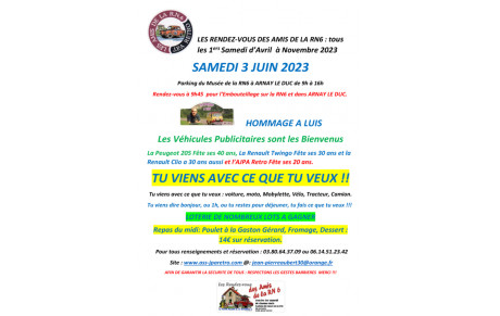 Rendez-vous mensuel 3 juin 2023